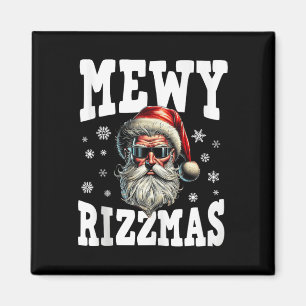 Mewy Rizzmas Kids Teens Funny Frohe Weihnachtsmann Magnet