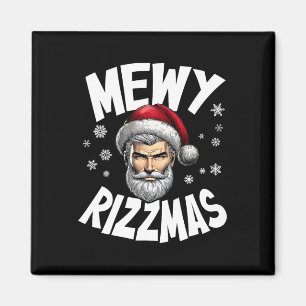 Mewy Rizzmas Kids Teens Funny Frohe Weihnachtsmann Magnet