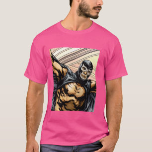 Mex-Art Dämon Blau Lucha Libre Mexikanischer Wrest T-Shirt