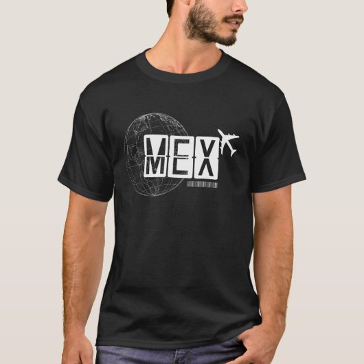 MEX Mexico City Airport Code Reise T-Shirt (Vorderseite)