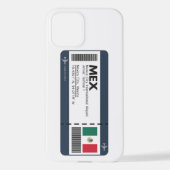 MEX Mexico City Boarding Pass - Airport Ticket iPhone Hülle (Rückseite)