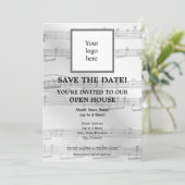 Mex. Silver Local Music Store I Logo Open House Save The Date (Stehend Vorderseite)