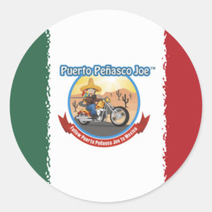Mexcian Flagge Runder Aufkleber