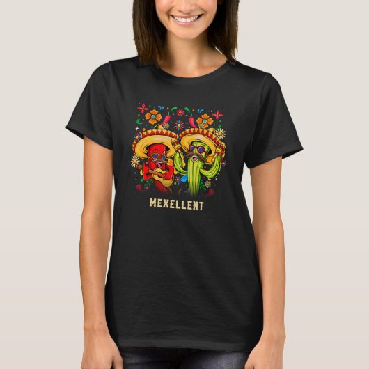 Mexellent Mexican Humor Mexico Cinco De Mayo Fiest T-Shirt (Vorderseite)