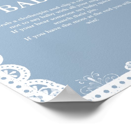 Mexica talavera sagt nicht Baby Duschzeichen Poster (Ecke)