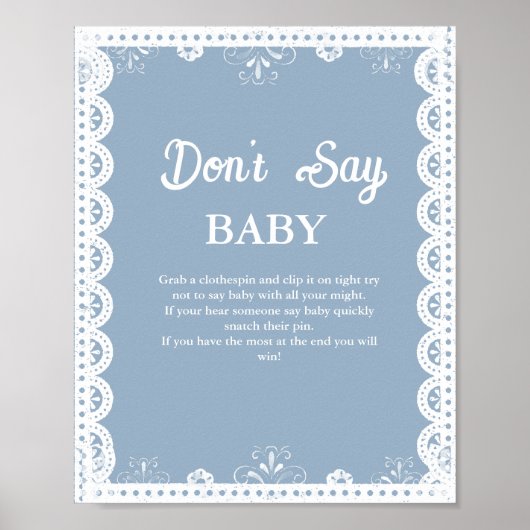 Mexica talavera sagt nicht Baby Duschzeichen Poster (Vorne)