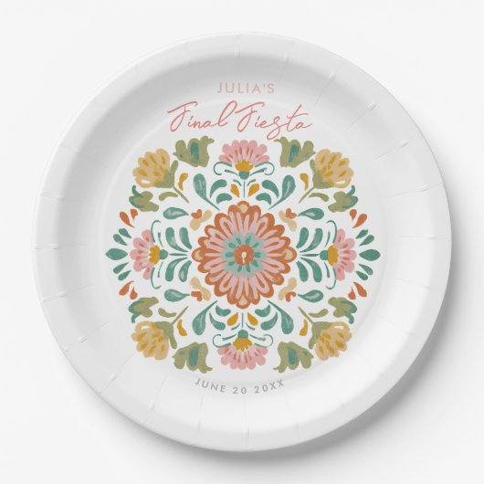 Mexical Talavera Endgültige Fiesta Talavera Pappteller (Vorderseite)