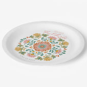 Mexical Talavera Final Fiesta Talavera Pappteller (Schrägansicht)