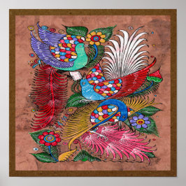 Mexican Amate Bark Painting 3 - Sweet Story Poster