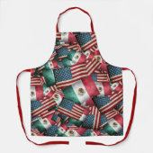 Mexican American Flags Schürze (Vorderseite)