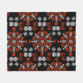 Mexican Aztec Art Wohngestaltung Fleecedecke (Vorderseite (Horizontal))