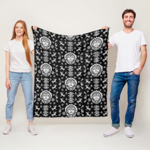 Mexican Aztec Art Wohngestaltung Fleecedecke