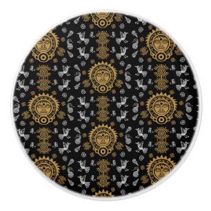 Mexican Aztec Art Wohngestaltung Keramikknauf