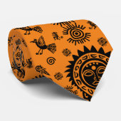 Mexican Aztec Art Wohngestaltung Krawatte (Gerollt)