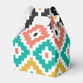 Mexican Aztec Tribal Print Ikat Diamond Muster Geschenkschachtel (Rückseite)