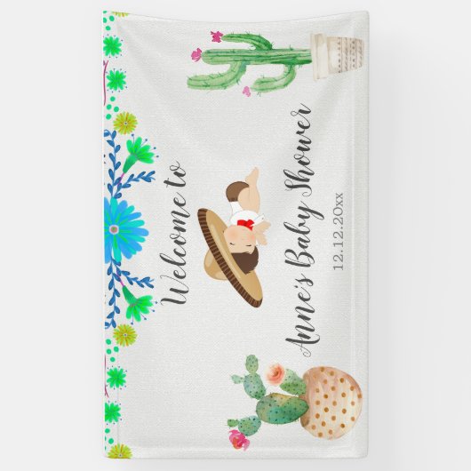 Mexican Baby Muchacho Baby Shower Banner (Vertikal)