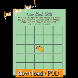Mexican ✨ Baby Shower Taco Bout Liebe Bingo Poster