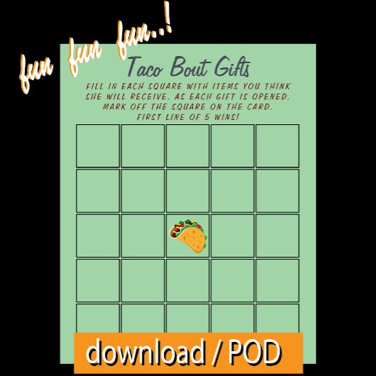 Mexican ✨ Baby Shower Taco Bout Liebe Bingo Poster