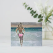 Mexican Beach Girl Postkarte (Stehend Vorderseite)