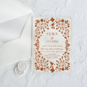 Mexican Beige Terracotta Wedding Invitation Acryleinladungen