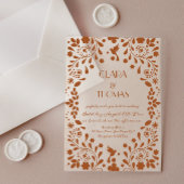Mexican Beige Terracotta Wedding Invitation Acryleinladungen