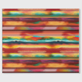 Mexican Blanket Fiesta Stripe Watercolor Sarape Geschenkpapier (Flach)
