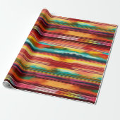 Mexican Blanket Fiesta Stripe Watercolor Sarape Geschenkpapier (Ungerollt)