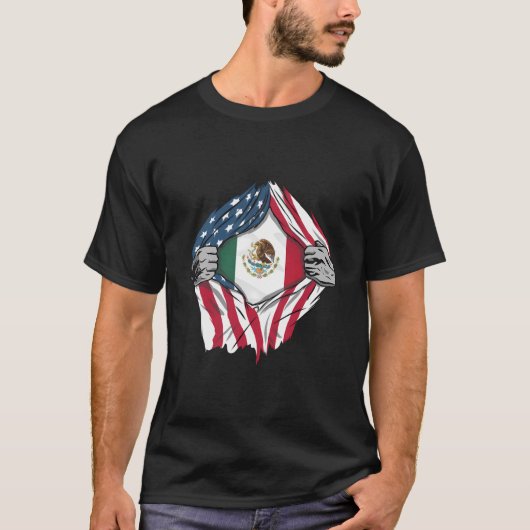 Mexican Blood Inside Me Shirt Mexico Flag (Vorderseite)