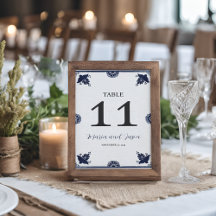 Mexican Blue Floral Otomi Simple Fiesta Wedding