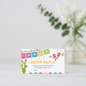Mexican Boho Fiesta Baby Duschdusche Windelwanne R Visitenkarte (Stehend Vorderseite)