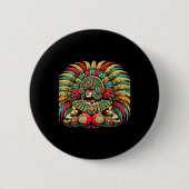 Mexican Boxing Aztec Warrior Design Button (Vorderseite)