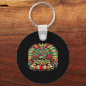 Mexican Boxing Aztec Warrior Design Schlüsselanhänger (Vorderseite)