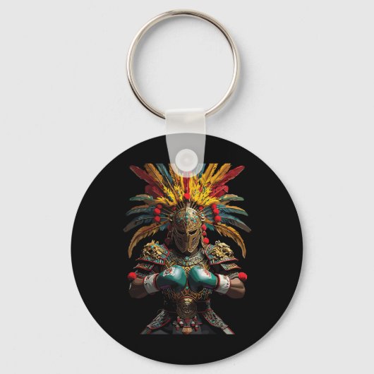 Mexican Boxing Aztec Warrior Power Schlüsselanhänger (Vorderseite)