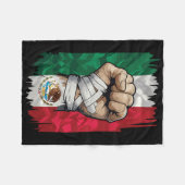 Mexican Boxing Fist Strength Heritage Fleecedecke (Vorderseite (Horizontal))