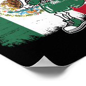 Mexican Boxing Shirt Funny Skelett Poster (Ecke)