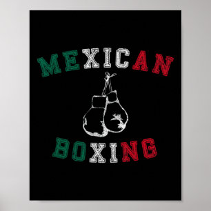 Mexican Boxing T Shirt - Vintager gestörter Stil Poster
