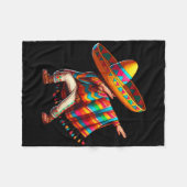 Mexican Boy Dabbing Poncho Cinco De Mayo 3 Fleecedecke (Vorderseite (Horizontal))
