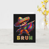 Mexican Boy Dabbing Poncho Cinco De Mayo Funny Bru Karte (Gelbe Blume)