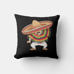 Mexican Boy Dabbing Poncho Cinco de Mayo Kissen