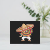 Mexican Boy Dabbing Poncho Cinco de Mayo Postkarte (Stehend Vorderseite)