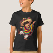 Mexican Boy Poncho Cinco De Mayo Outfit Mexican Bo T-Shirt (Vorderseite)