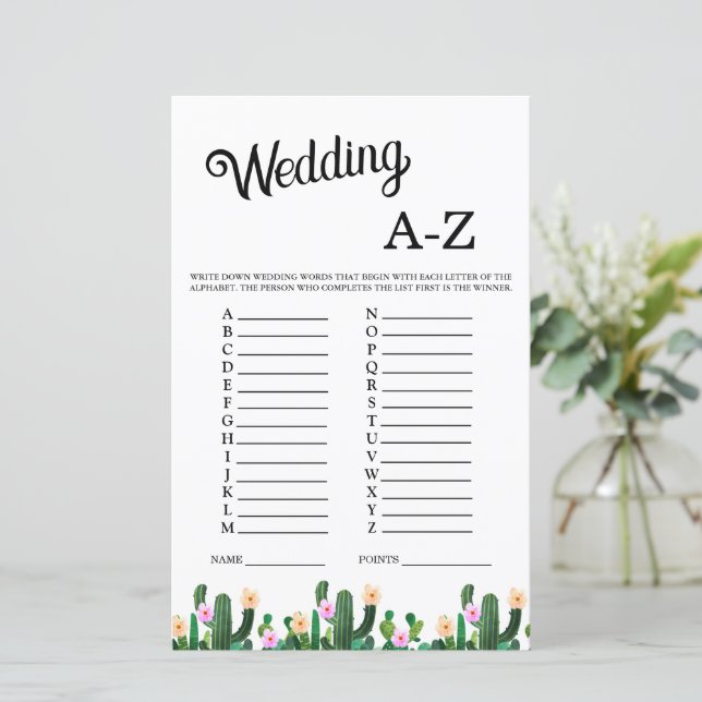 Mexican Cacti What is in Purse Bridal Shower Game (Stehend Vorderseite)