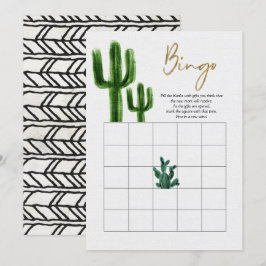 Mexican Cactus Bingo Game Card Einladung