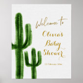 Mexican Cactus Birthday Willkommenszeichen Poster (Vorne)