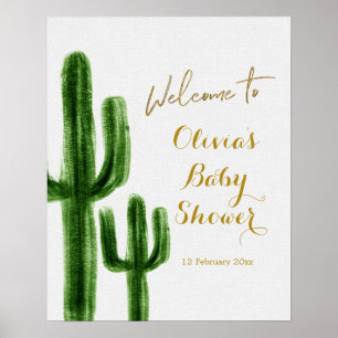 Mexican Cactus Birthday Willkommenszeichen Poster
