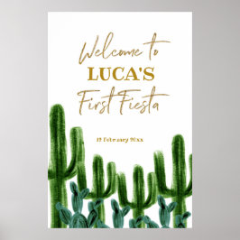 Mexican Cactus Birthday Willkommenszeichen Poster