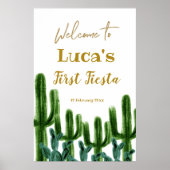 Mexican Cactus Birthday Willkommenszeichen Poster (Vorne)