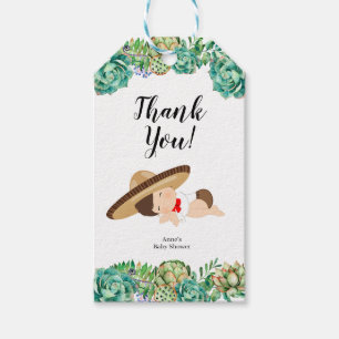 Mexican Cactus Boy Baby Muchacho Favor Tag Geschenkanhänger