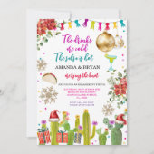 Mexican Cactus Christmas Baubles Verlobung Fiesta Einladung (Vorderseite)