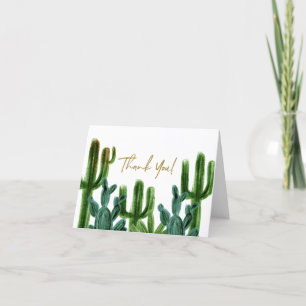 Mexican Cactus Themed Party Faltt Dankeschön Card Dankeskarte